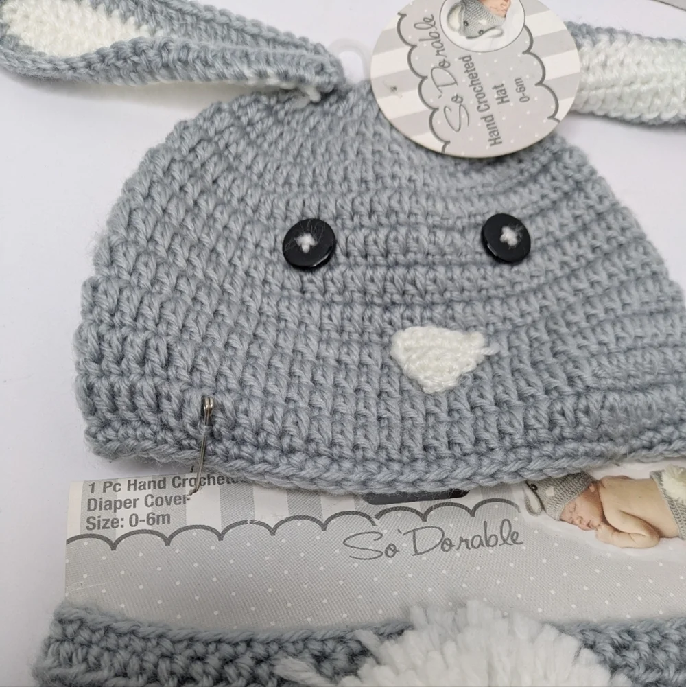 So Durable Bunny Rabbit Crochet Costume Baby Photography 0-6m